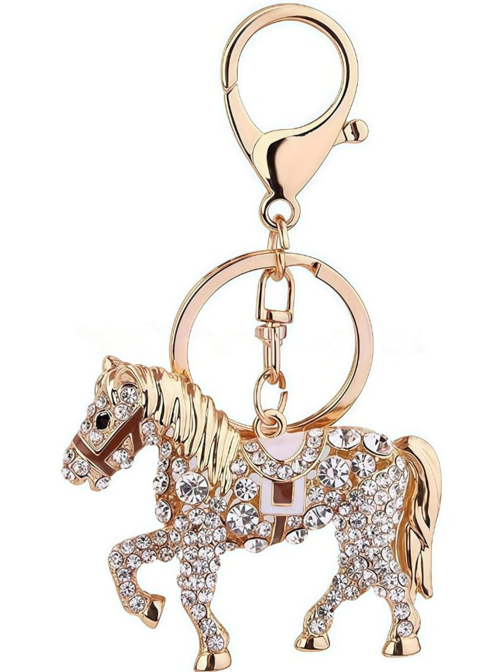 Crystal Horse Keychain for Women Girls, Rhinestone Bag Charm Gift